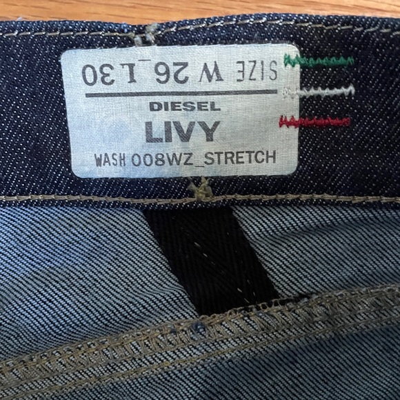 Diesel Livy Low Rise Straight Leg Dark Wash With Stretch 2009/2010 size 26 - Picture 8 of 10